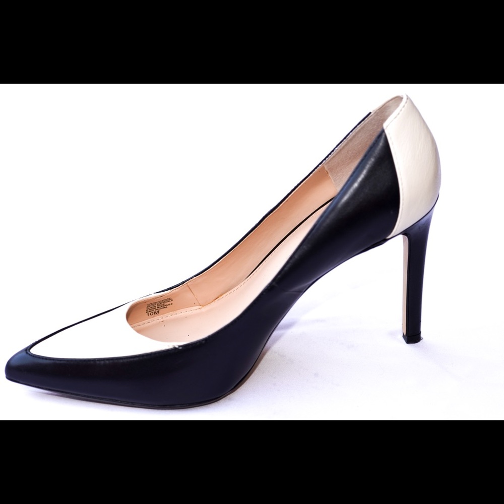 Banana Republic heels, black and white leather.